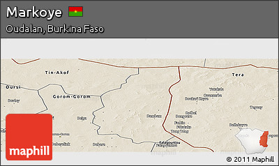 Shaded Relief Panoramic Map of Markoye