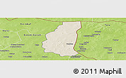 Shaded Relief Panoramic Map of Markoye, physical outside