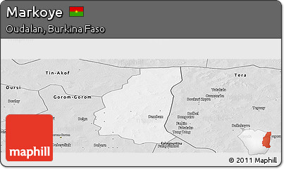 Silver Style Panoramic Map of Markoye