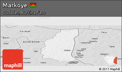 Silver Style Panoramic Map of Markoye
