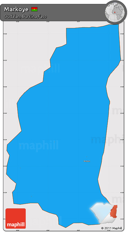 Political Simple Map of Markoye, cropped outside