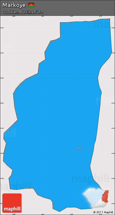 Political Simple Map of Markoye, cropped outside