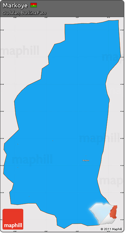 Political Simple Map of Markoye, cropped outside