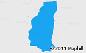 Political Simple Map of Markoye, single color outside