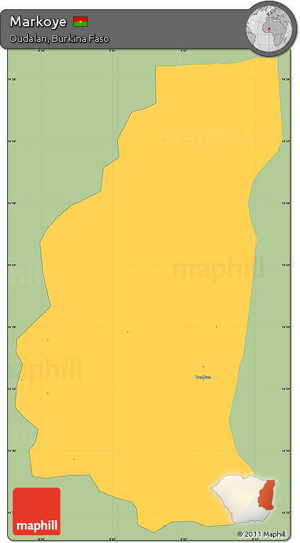 Savanna Style Simple Map of Markoye, single color outside