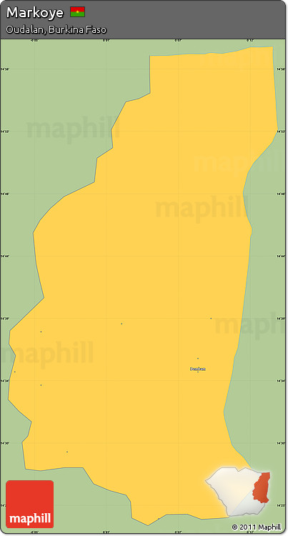 Savanna Style Simple Map of Markoye, single color outside