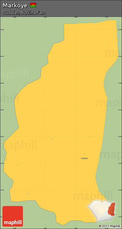 Savanna Style Simple Map of Markoye, single color outside