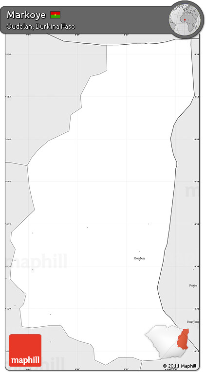 Silver Style Simple Map of Markoye
