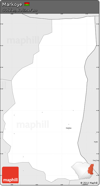 Silver Style Simple Map of Markoye