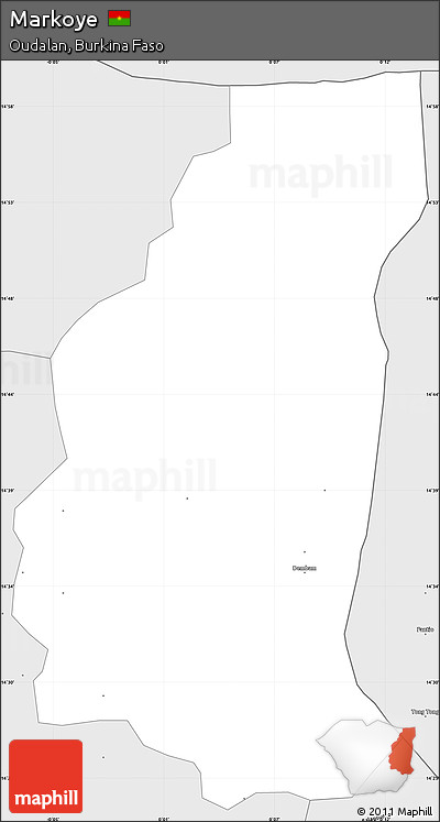 Silver Style Simple Map of Markoye