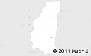 Silver Style Simple Map of Markoye, single color outside