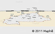 Classic Style Panoramic Map of Burkina Faso, single color outside