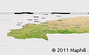 Satellite Panoramic Map of Burkina Faso, cropped outside