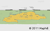 Savanna Style Panoramic Map of Burkina Faso, single color outside