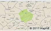 Physical 3D Map of Yako, shaded relief outside