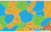 Political 3D Map of Yako