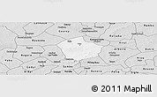 Silver Style Panoramic Map of Yako