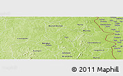 Physical Panoramic Map of Gaoua