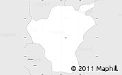 Silver Style Simple Map of Gaoua