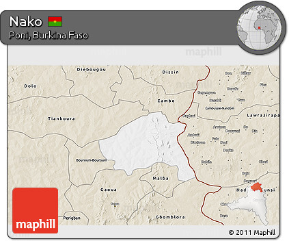 Classic Style 3D Map of Nako