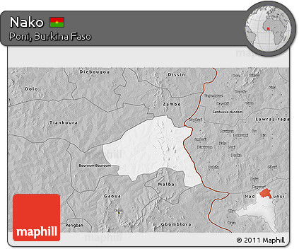 Gray 3D Map of Nako
