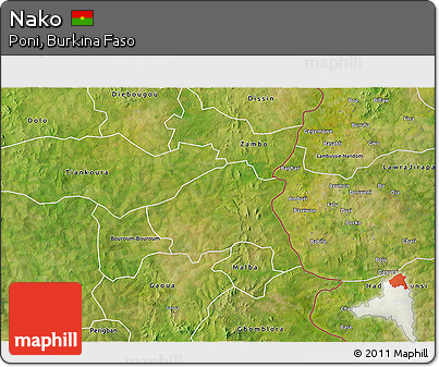 Satellite 3D Map of Nako