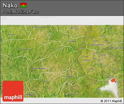 Satellite 3D Map of Nako