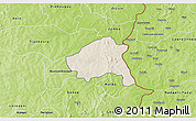 Shaded Relief 3D Map of Nako, physical outside