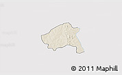 Shaded Relief 3D Map of Nako, single color outside
