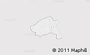 Silver Style 3D Map of Nako, single color outside