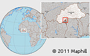 Gray Location Map of Nako, highlighted country, highlighted parent region