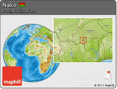 Physical Location Map of Nako