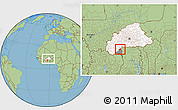 Savanna Style Location Map of Nako, highlighted country, highlighted parent region, within the entire country