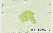 Physical Map of Nako, lighten
