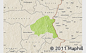 Physical Map of Nako, shaded relief outside