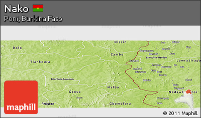 Physical Panoramic Map of Nako