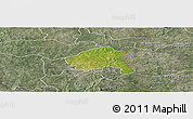 Satellite Panoramic Map of Nako, semi-desaturated