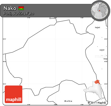 Blank Simple Map of Nako