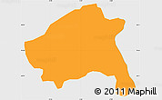 Political Simple Map of Nako, single color outside