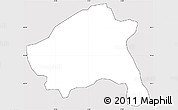 Silver Style Simple Map of Nako, cropped outside