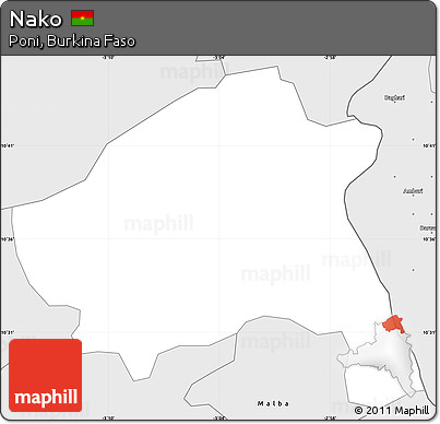 Silver Style Simple Map of Nako