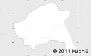 Silver Style Simple Map of Nako, single color outside