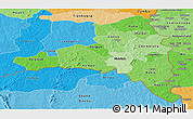 Political Shades Panoramic Map of Poni