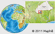 Physical Location Map of Perigban, highlighted country, highlighted parent region