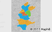 Political 3D Map of Sanguie, lighten, desaturated