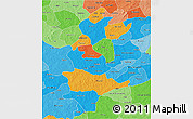 Political 3D Map of Sanguie, political shades outside