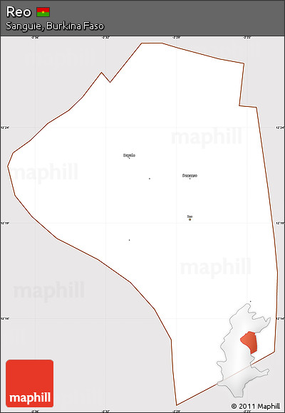 Classic Style Simple Map of Reo, cropped outside