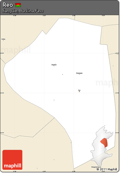 Classic Style Simple Map of Reo