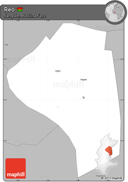 Gray Simple Map of Reo