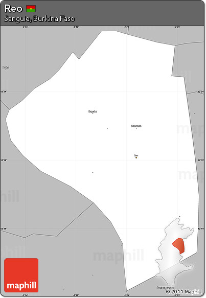 Gray Simple Map of Reo